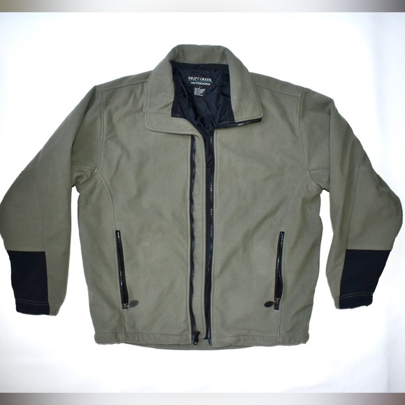 Drift Creek Outdoors fleece outerwear jacket army green sage - Picture 1 of 10
